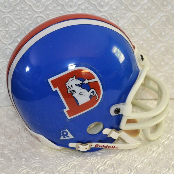 Lil' Riddell Mini NFL Helmet Denver Broncos In Original Box Decor Man Cave Bar - Picture 4 of 6